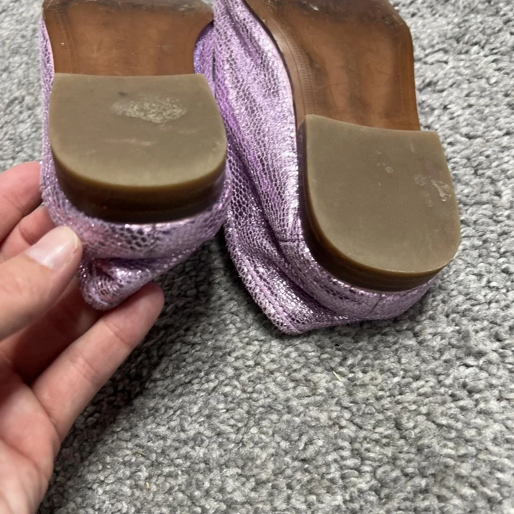Sam Edelman Shoes Girls Size 13 Purple Metallic Loafer Horsebit Slip‎ On EU 31